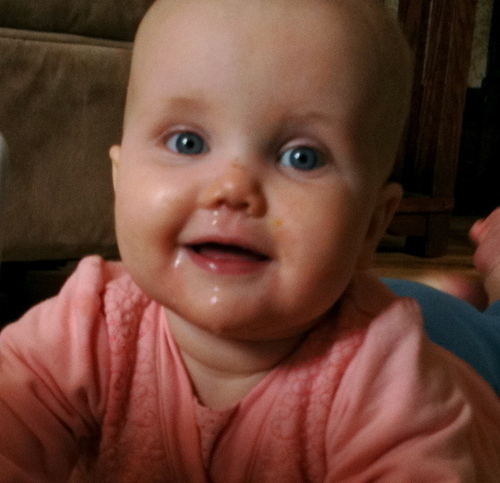 I'm Baby Maria. I hang out with my dad all day and talk about what is happening in my life. Playing, eating, drooling, whatever!