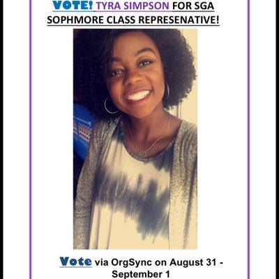 Vote TYRA SIMPSON for Sophomore class representative!