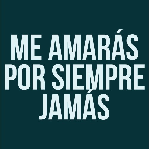 meamaraslaobra's profile picture. Me amarás por siempre Jamás. Adaptación y Dirección: Dalia Elnecavé. Con Paula Morales y Sergio Griffo