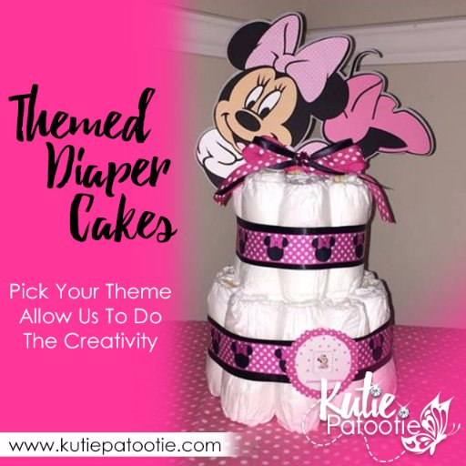 Sathya Nelson at Kutie Patootie Diaper Cakes & More! Diaper cakes, tutus, baby memory shadow boxes, all handcrafted