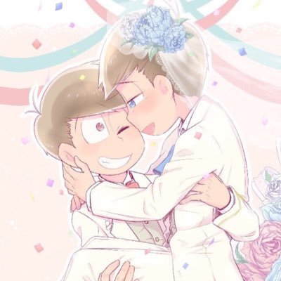 おそカラ結婚アンソロ企画 こんばんは アンソロ発行までいよいよ一ヶ月となりました 本日は当アンソロの表紙イラストをご紹介致します 表紙は高里ラン様 Tkstrn に御依頼させて頂きました 有難うございます とても素敵な表紙なので皆様是非御拝見