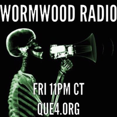 Wormwood provides a future/retro soundtrack to our unfolding dystopian present. We Stream Friday 11pm CST on https://t.co/w3be4vL71p   Industrial/Goth/Dance/Talk