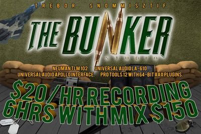 The Bunker Studio's Official Twitter @BunkerAudioPro #TheBunker #SupportLocalMusic #BunkerNews #HustleAlert #BunkerNewsUpdate #TeamBunkerNET