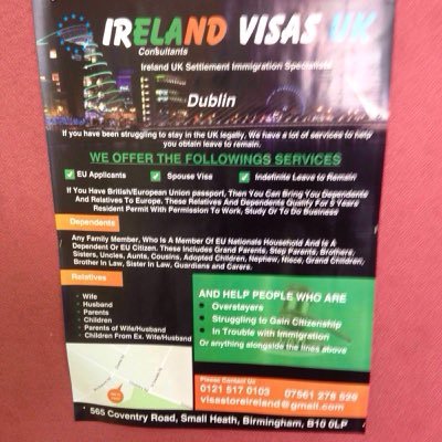 ireland_visas's profile picture. Ireland Visas UK Consultants offers a comprehensive service taking away all the stress for your immigration needs. https://t.co/JamxbwY60j