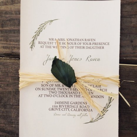 I hand draw rustic wedding invitations and stationery.