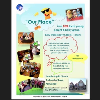 OurPlaceGroup's profile picture. A FREE young parent & baby/toddler group in Pontypridd. For more info call Mair on 07934375936