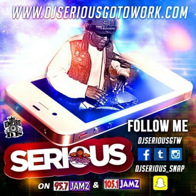 Jesus Follower | On Air/Mix Show Jock | Booking info@djseriousgotowork.com | FB/TW: djseriousGTW / SnapChat djserious_snap / @TheEmpireDJs / @OfficialCoreDjs