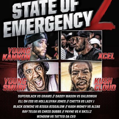 STATE OF EMERGENCY 2 BATTLE RAP EVENT #CLIQUEVODKA AFTER PARTY CANTON, OHIO 10-22-16 3p - 10p RUBY BAR & GRILL **216-242-8706: INFO-TIX