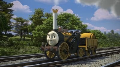 Hello! Stephen's the name and I'm the world famous Rocket! I work on the Earl of Sodor's Estate Railway at Ulfstead Castle with Millie. 190 years old.
