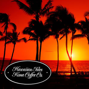We are Hawaiian Isles Kona Coffee Company, the largest Kona coffee manufacturer in the state of Hawaii
