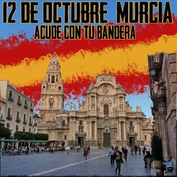 Twitter de la manifestación anual por el dia de la Hispanidad en Murcia. Correo: M12octubre@hotmail.com