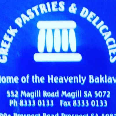 greekpastries1's profile picture. Home of The Heavenly Baklava....Adelaide come BUY your Dinner or a cafe & greek sweet...WE CATER! HACCP Accredited. In supermarkets. No MSG.08 8333 0133 💙💙💙