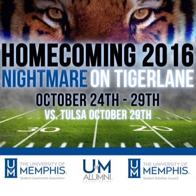 Your one stop shop for all information University of Memphis Homecoming 2016 | October 24th - 29th | @uofmsac @sga_uofm