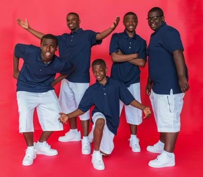 Robert Jr. Jason Erick Derrick Christopher 
5 brothers singing a Capella group from North Carolina.  Been singing every since we could walk and hold the microph