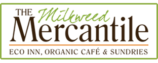 A two-story strawbale, solar- and wind-powered building that houses an Eco Inn, an Organic Café, a Green General Store and a Sustainability Seminar Series.