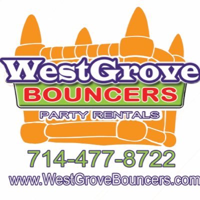 West Grove Bouncers. For serious inquires, call 714-477-8722 Instagram: @westgrovebouncers