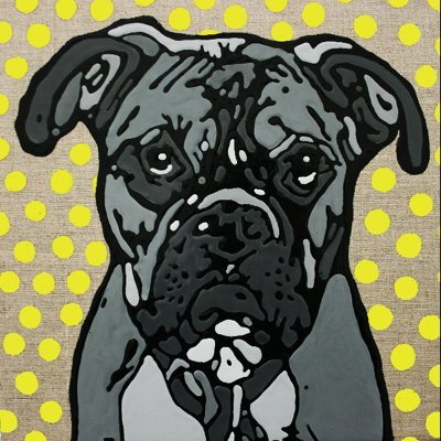 Juliette Bunce aka PET SHOP GIRL, creating modern, glossy and graphic animal portaits using household high gloss. Commissions undertaken. Teacher and foodie.