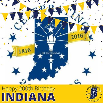 Official Account of the Indiana Bicentennial Commission! 
#Indiana200