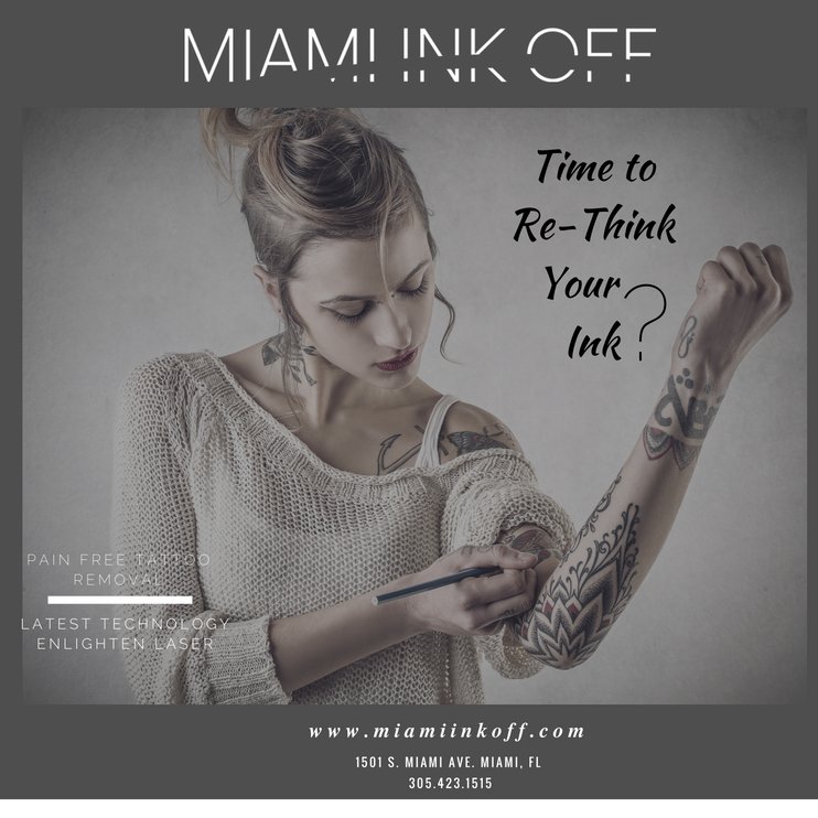 Need to rethink your ink? Miami's clinical studio for #painless Laser Tattoo Removal & Lightening with latest laser technology.
#Brickell-free parking