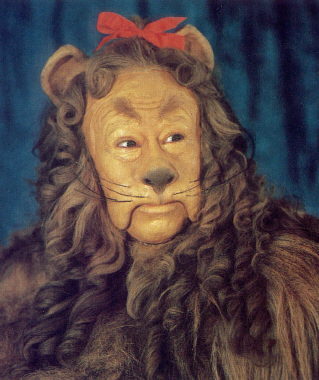 A nerotic lion from the land of Oz who's scared of almost everything.