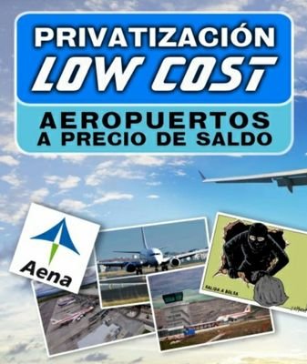 Que no se repita el expolio de #Aena Aeropuertos.

Paremos la privatización de Aena

#expolioAena = Precariedad Laboral