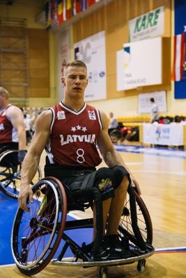 Wheelchair basketball player from Latvia. RSB Thuringia Bulls (Germany)