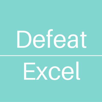 Facing an #Excel monster? DefeatExcel brings you on a journey to learn Microsoft Excel in a fun and engaging way so that you can do more in less time.
