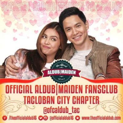 | Tacloban Chapter  of OFFICIAL ALDUBMAIDEN @officialaldub16 | @aldenrichards02 | @mainedcm |
Followed by: Daddy Bae @r_faulkerson