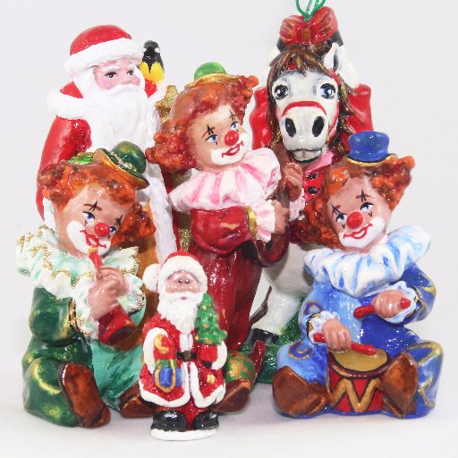 Christmas decorations made of cotton-mache and papier-mache