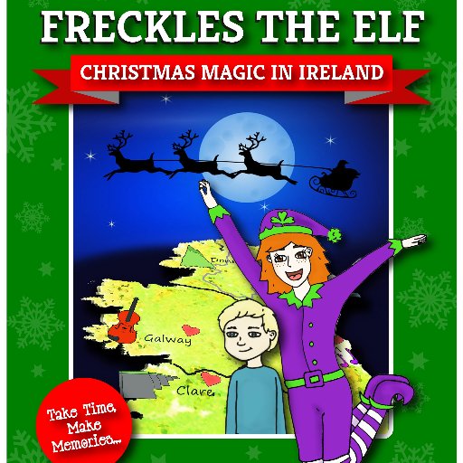Christmas Book. Recession over, family return home from #NYC to #Ireland with young family, will Santa find them Christmas Eve? #FrecklesTheElf to the rescue