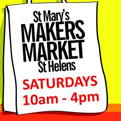 Crafters & Makers Wanted! Makers Market Saturdays in the events area of St Marys Market St Helens. #shoplocal . we also offer table hire for any event