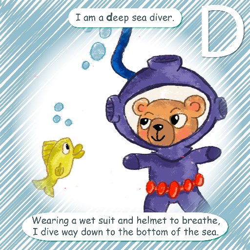 Wonderful ABC poster plus FREE coloring pages for kids to download. Follow us for notifications of FREE Bailey Bear ABC e-book download from Amazon