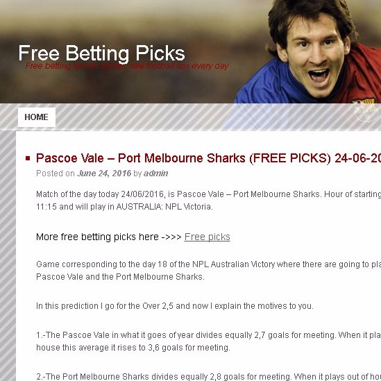 Free Betting Picks Free betting tips for soccer, new football tips every day