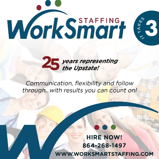 WorkSmart Staffing, a boutique staffing firm operating exclusively from Haywood Rd. Communication, flexibility and follow through, with results you can count on