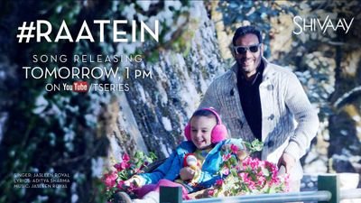 The New song #Raatein out Now. sung by @jasleenroyal HERE IS THE LINK ➡ https://t.co/IOK2Awpq9V
@ajaydevgn  @ShivaayTheFilm #Shivaay