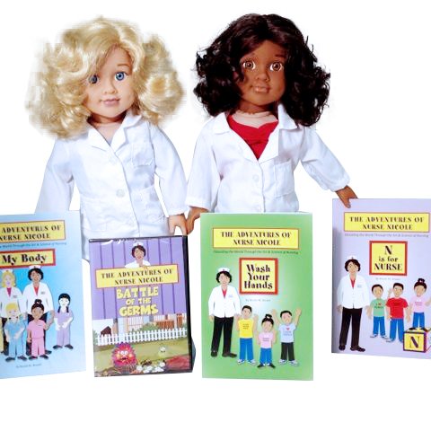 The Nurse Dolls provide books, DVDs and 18 inch dolls to educate the world about nursing, health & STEM careers.