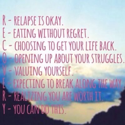 Eating Disorders are demons inside of us. Everyone has the strength to beat them, I promise. I have personal experience and I am here for anyone and everyone😘
