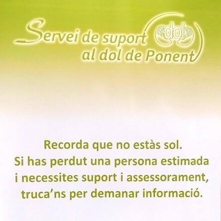 Si has perdut una persona estimada i necessites suport o assessorament, podem fer-te costat. Truca'ns i te n'informarem. 639610603