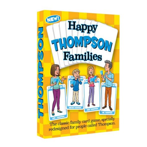 Happy Thompson Families is a card game that celebrates all things Happy, Thompson and Family. We sell the game and retweet happy Thompson things.