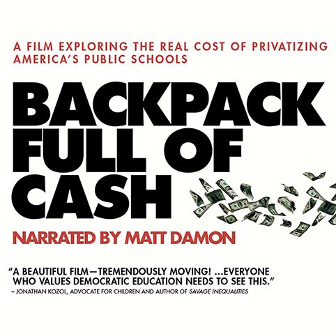 A new film that explores the real cost of privatizing America’s public schools  Narrated by @MattDamon_  #bfcdoc #backpackthefilm