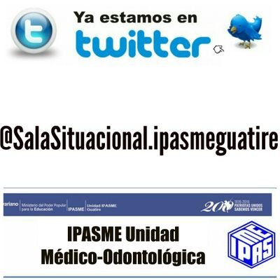 Cuenta Oficial de la Sala de Análisis Situacional de la Unidad Médico-Odontológica del IPASME, sede Guatire.
Coordinadora Profa. Thaijó Coronado.