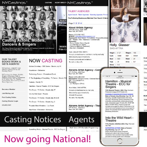 NY-LA Direct Submit to Auditions. NYCastings Lets Actors, Models, Singers & Dancers Submit themselves to Film, TV, Theatre Commercial & Print Casting