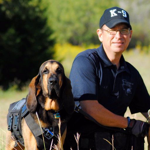 I work mantrailing bloodhounds to locate missing people for local & federal police agencies.