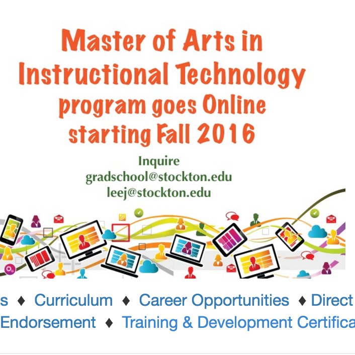 The Online Master of Arts in Instructional Technology offered by Stockton University.