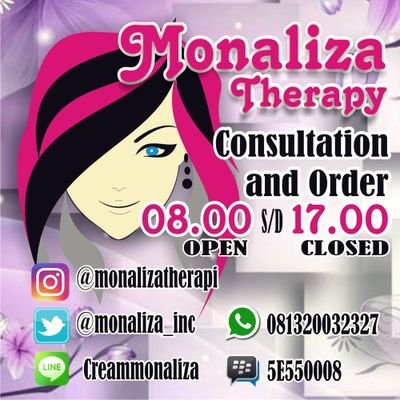 Monaliza_inc's profile picture. Akun resmi unntuk update product dan pricelist cek IG @monalizatherapi
Join member welcome
Join reseller welcome
Contak WA 081320032327 
BBM 5E550008