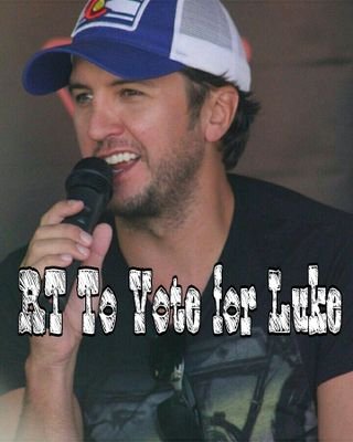 RTToVoteLuke's profile picture. RT to vote @LukeBryanOnline for favorite male artist - country #AMAs and
RT to vote @LukeBryanOnline Kill The Lights for favorite album - country #AMAs