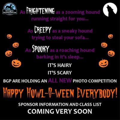 Our Howl-o-ween photo competition is now open 👻 See poster for Full Details. Main page will be on Facebook Link below - £1 entry per photo x