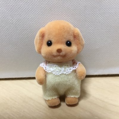 うすよごれてきたシルバニアファミリー トイプードルのあかちゃんだよ よろしくね