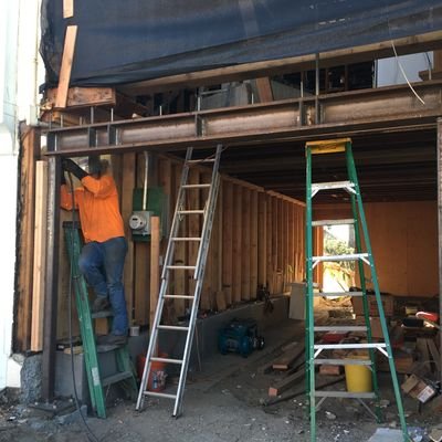 Certified welder -general contractor Mobil CERTIFIED .sismic retrofit moment frame
steel construction. Cutting and on site fabrication. 909762 6342