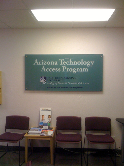 AzTAP is a program of the Institute for Human Development at NAU.  We are in Phoenix and provide free assistive technology services to everyone in the state.